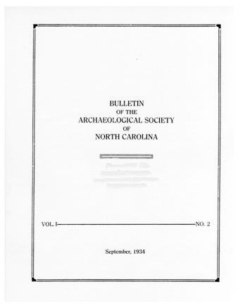 Bulletin of the Archaeological Society of North Carolina, Volume 1, Issue 2 thumbnail