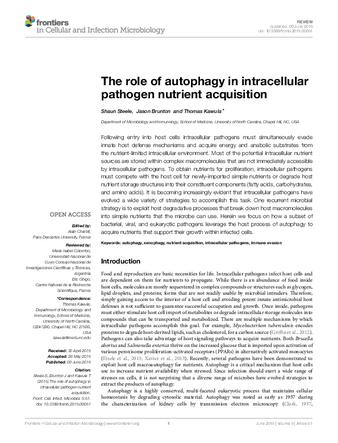 The role of autophagy in intracellular pathogen nutrient acquisition thumbnail