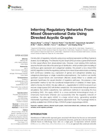 Inferring Regulatory Networks From Mixed Observational Data Using Directed Acyclic Graphs thumbnail