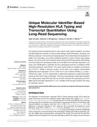 Unique Molecular Identifier based High-resolution HLA Typing and Transcript Quantitation using Long-Read Sequencing thumbnail