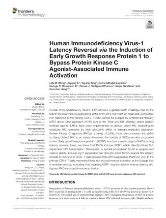 Human Immunodeficiency Virus-1 Latency Reversal via the Induction of Early Growth Response Protein 1 to Bypass Protein Kinase C Agonist-Associated Immune Activation thumbnail