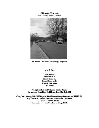 Gilmore Terrace, Lee County, North Carolina : an action-oriented community diagnosis thumbnail