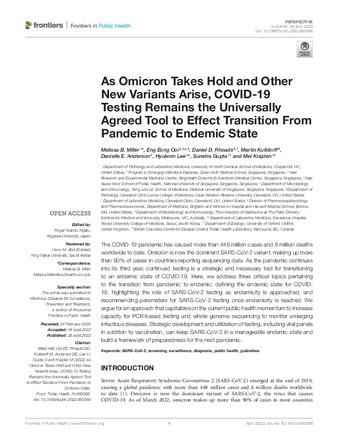 As Omicron Takes Hold and Other New Variants Arise, COVID-19 Testing Remains the Universally Agreed Tool to Effect Transition From Pandemic to Endemic State thumbnail