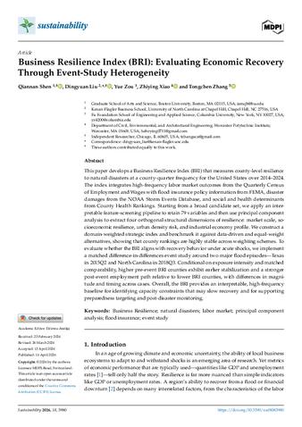 Business Resilience Index (BRI): Evaluating Economic Recovery Through Event-Study Heterogeneity thumbnail