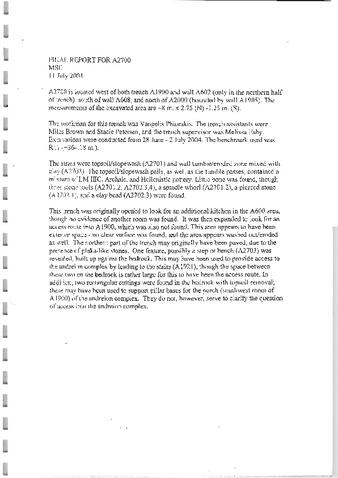 A2700 2004 Final Report and Notes thumbnail
