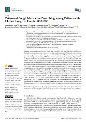 Patterns of Cough Medication Prescribing among Patients with Chronic Cough in Florida: 2012–2021 thumbnail