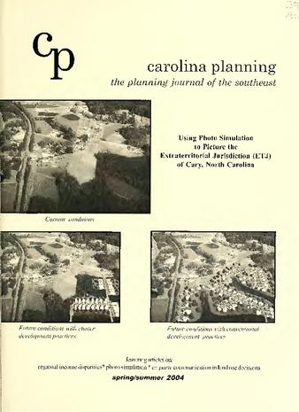 Carolina Planning Vol. 29.2: Forging Ahead and Lagging Behind