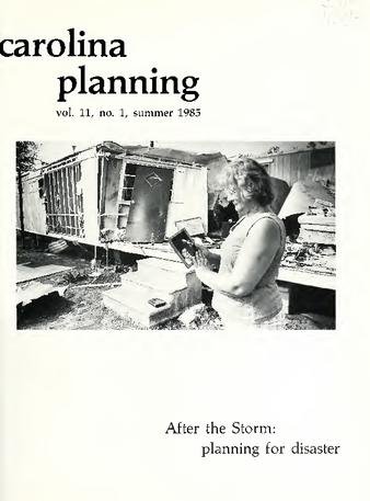 Carolina Planning Vol. 11.1: After the Storm: Planning for Disaster thumbnail