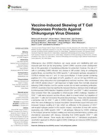 Vaccine-induced skewing of t cell responses protects against chikungunya virus disease thumbnail