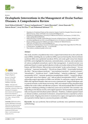 Oculoplastic Interventions in the Management of Ocular Surface Diseases: A Comprehensive Review thumbnail
