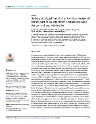 Soil-transmitted helminths: A critical review of the impact of co-infections and implications for control and elimination thumbnail