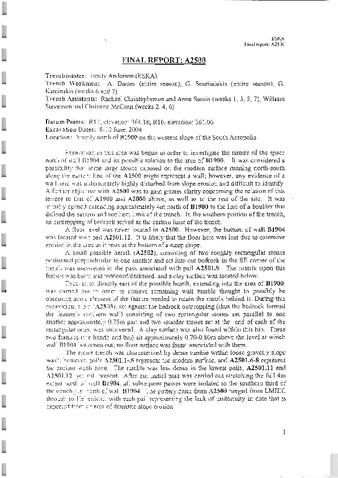 A2500 2004 Final Report and Notes thumbnail