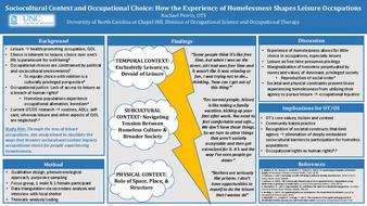 Sociocultural Context and Occupational Choice: How the Experience of Homelessness Affects Leisure Occupations thumbnail