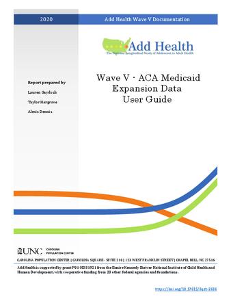 Wave V - ACA Medicaid Expansion Data User Guide thumbnail