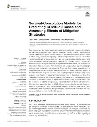 Survival-Convolution Models for Predicting COVID-19 Cases and Assessing Effects of Mitigation Strategies thumbnail