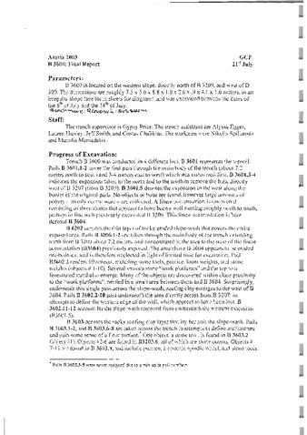 B3600 Final Report and Notes 2005