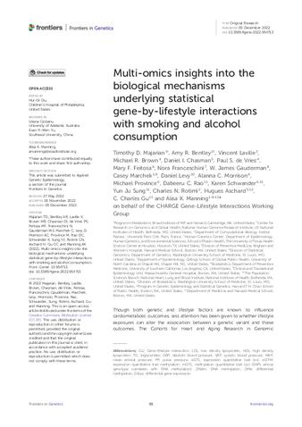 Multi-omics insights into the biological mechanisms underlying statistical gene-by-lifestyle interactions with smoking and alcohol consumption thumbnail