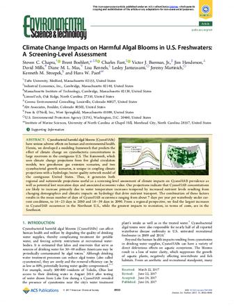 Climate Change Impacts on Harmful Algal Blooms in U.S. Freshwaters: A Screening-Level Assessment thumbnail