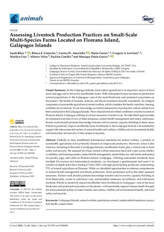 Assessing Livestock Production Practices on Small-Scale Multi-Species Farms Located on Floreana Island, Galápagos Islands thumbnail