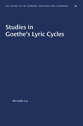 Studies in Goethe's Lyric Cycles thumbnail