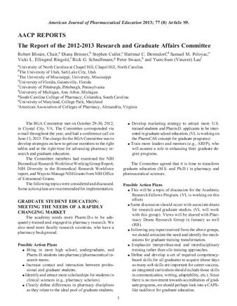 The Report of the 2012-2013 Research and Graduate Affairs Committee thumbnail