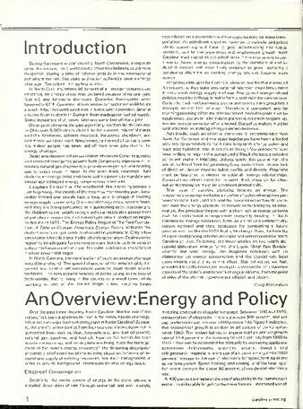 Introduction; An Overview: Energy and Policy thumbnail