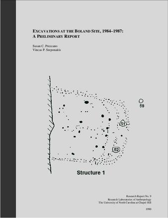 Excavations at the Boland Site, 1984-1987: A Preliminary Report