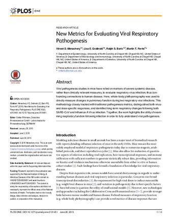 New Metrics for Evaluating Viral Respiratory Pathogenesis thumbnail