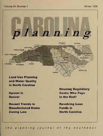 Carolina Planning Vol. 24.1: Revolving Loan Funds in North Carolina