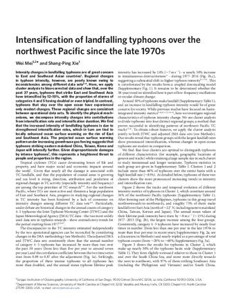 Intensification of landfalling typhoons over the northwest Pacific since the late 1970s thumbnail