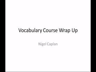 "Vocabulary Course Wrap Up" Lecture: MP4 Version (Audio and Video) thumbnail