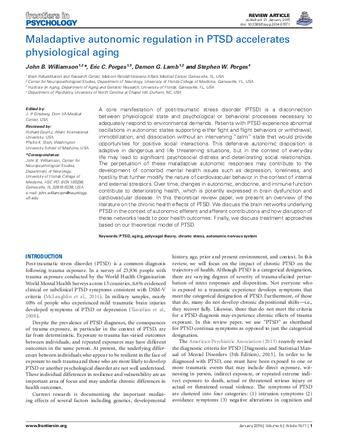 Maladaptive autonomic regulation in PTSD accelerates physiological aging thumbnail