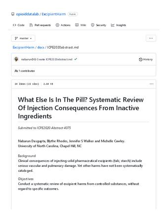 What Else Is In The Pill? Systematic Review Of Injection Consequences From Inactive Ingredients thumbnail