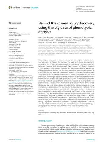 Behind the screen: drug discovery using the big data of phenotypic analysis